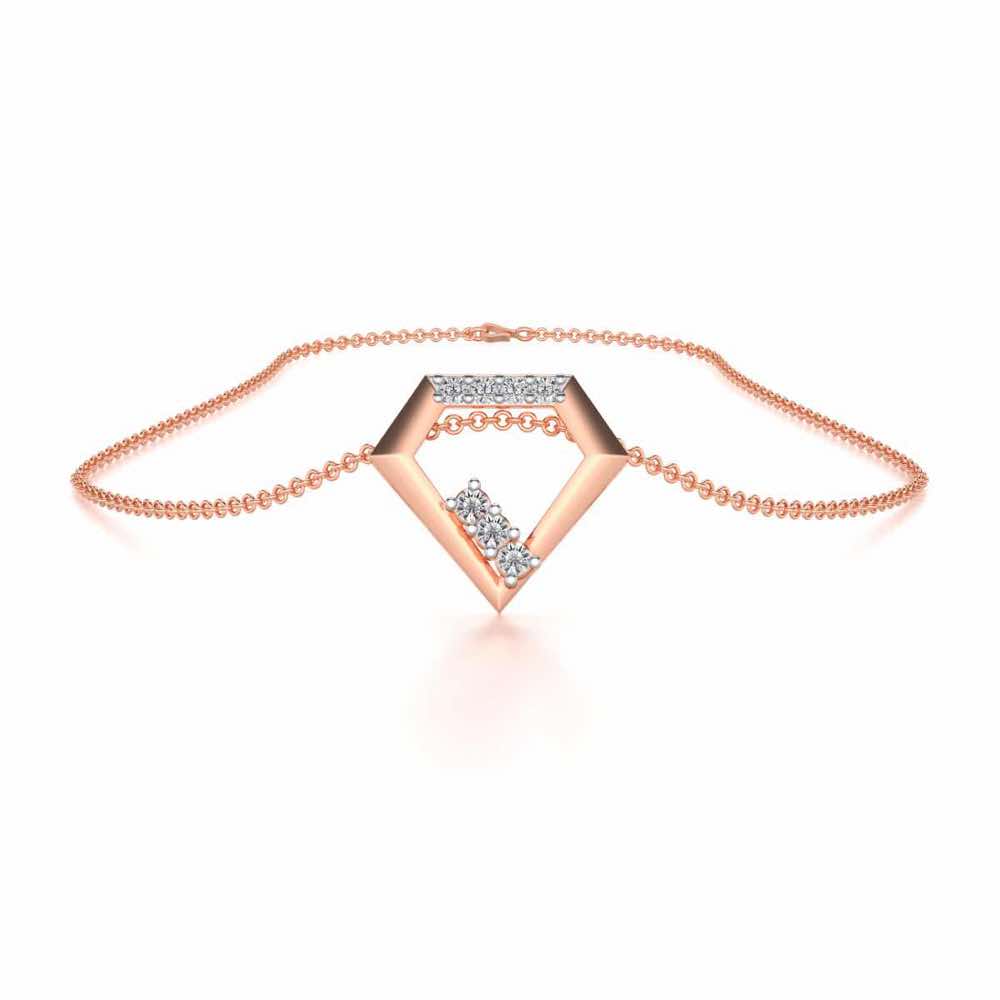 Silverly Shaped Silver Pendant - Rose Gold - Image 3