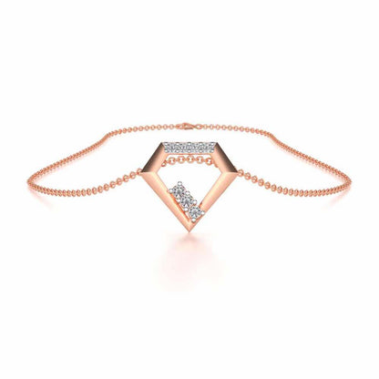 Silverly Shaped Silver Pendant - Rose Gold - Image 3