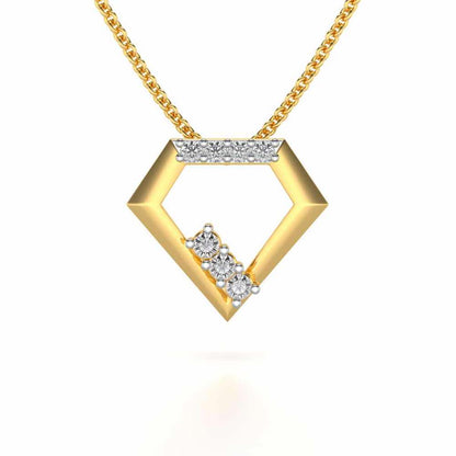 Silverly Shaped Silver Pendant - Yellow Gold - Image 1