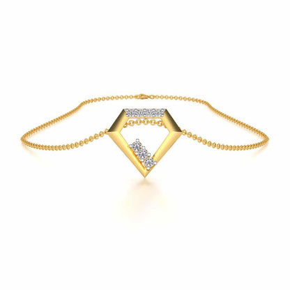 Silverly Shaped Silver Pendant - Yellow Gold - Image 3