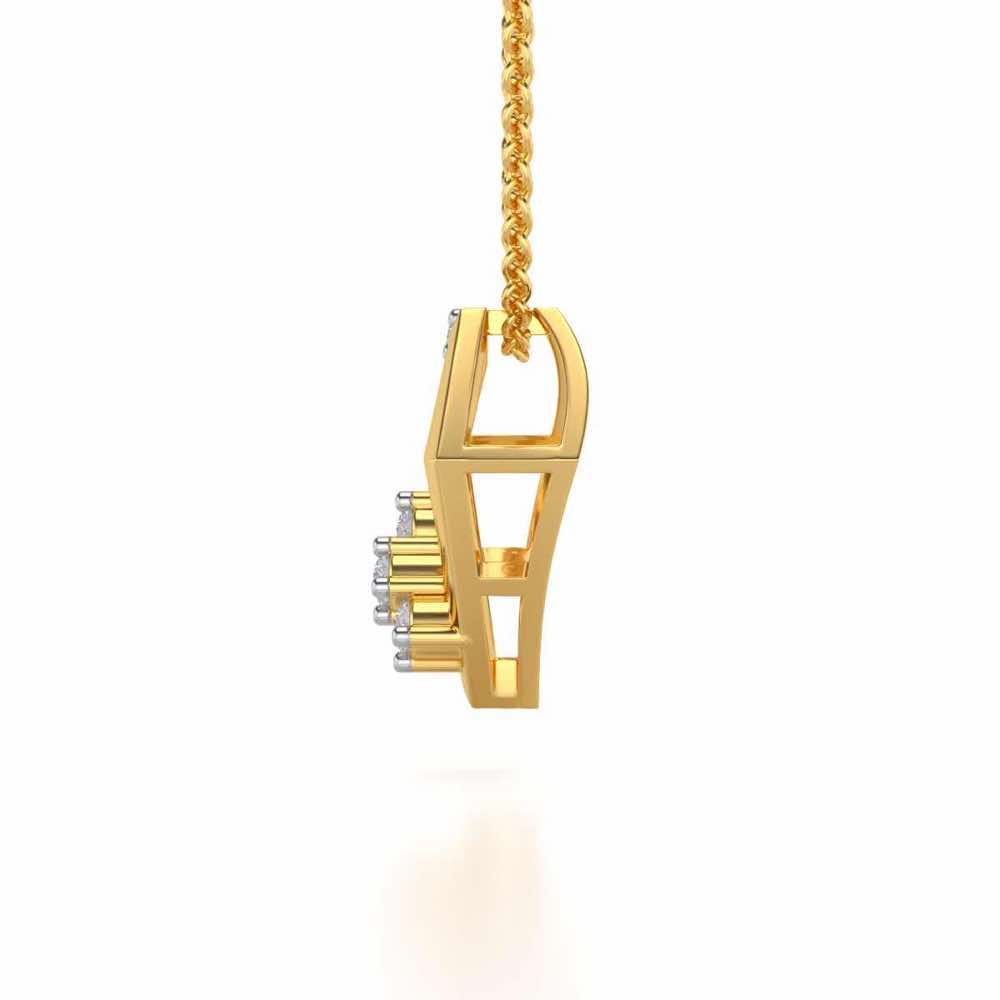 Silverly Shaped Silver Pendant - Yellow Gold - Image 4