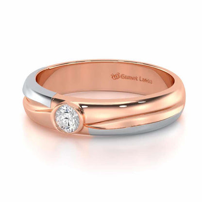 Dignified Brilliance Men Solitaire Ring - Rose Gold - Image 2