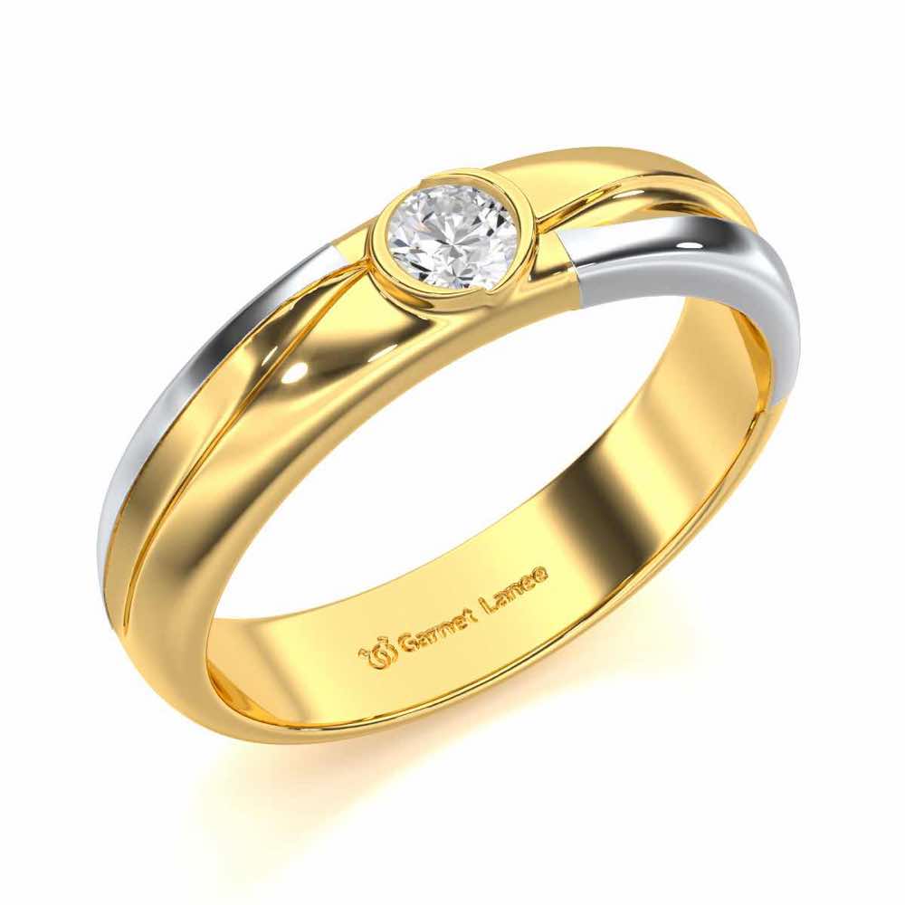 Dignified Brilliance Men Solitaire Ring - Yellow Gold - Image 1