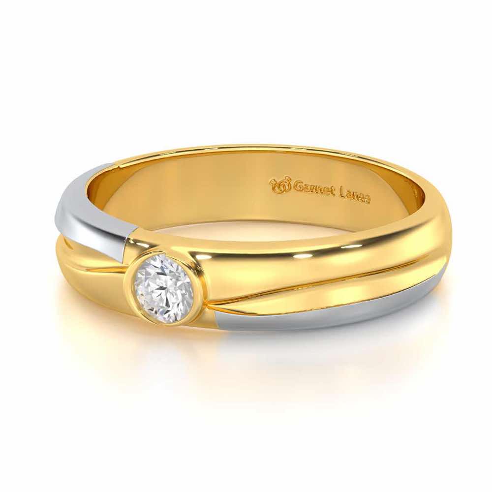 Dignified Brilliance Men Solitaire Ring - Yellow Gold - Image 2