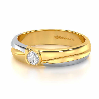 Dignified Brilliance Men Solitaire Ring - Yellow Gold - Image 2