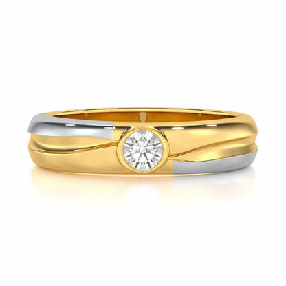 Dignified Brilliance Men Solitaire Ring - Yellow Gold - Image 4