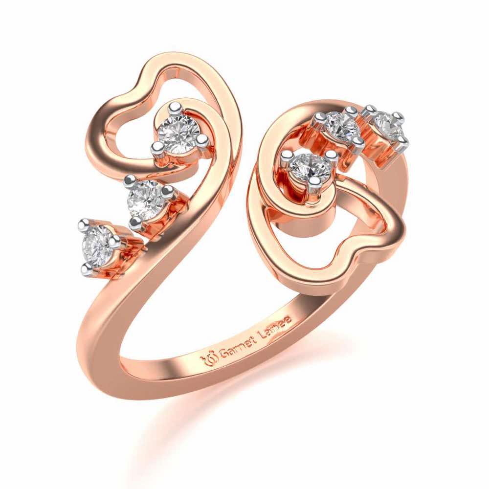 Dil Silver Ring - Rose Gold - Image 1