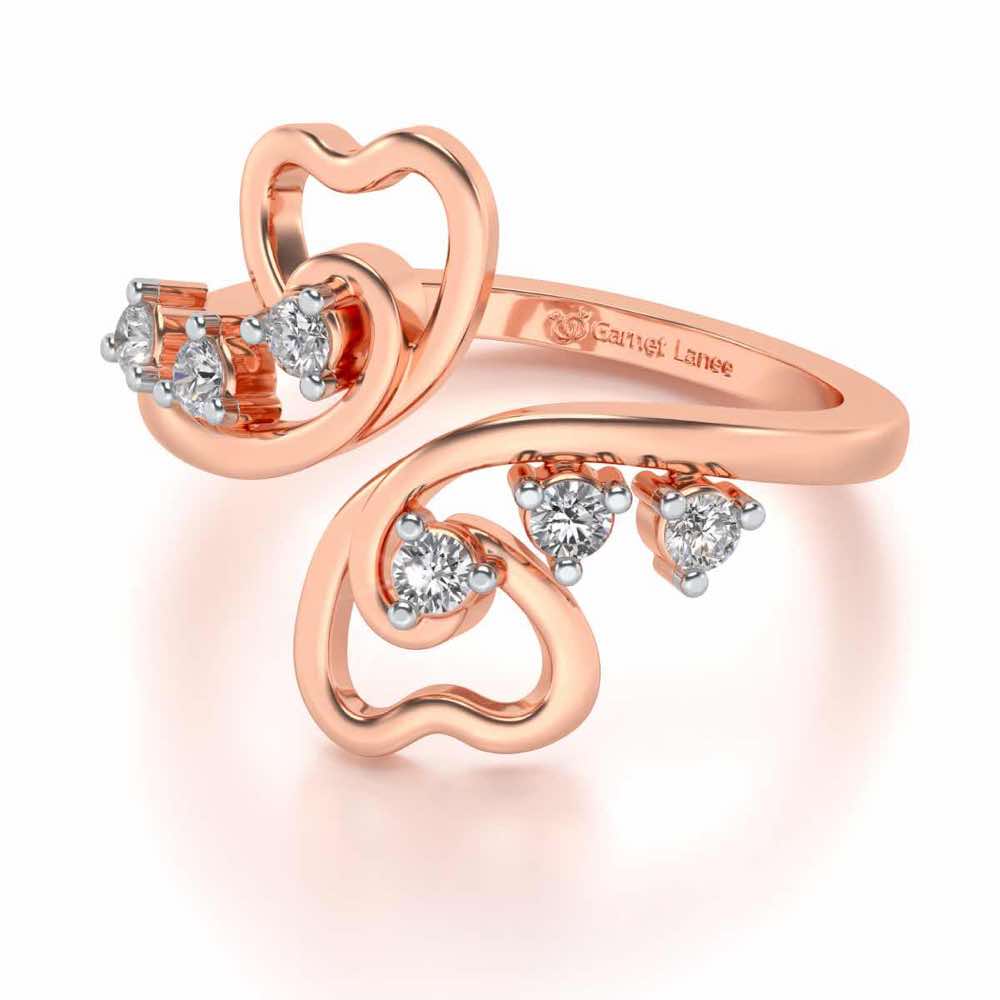 Dil Silver Ring - Rose Gold - Image 2