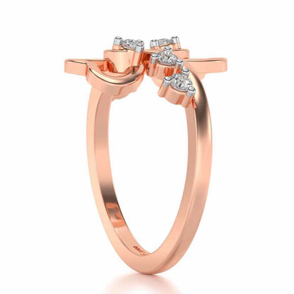 Dil Silver Ring - Rose Gold - Image 3