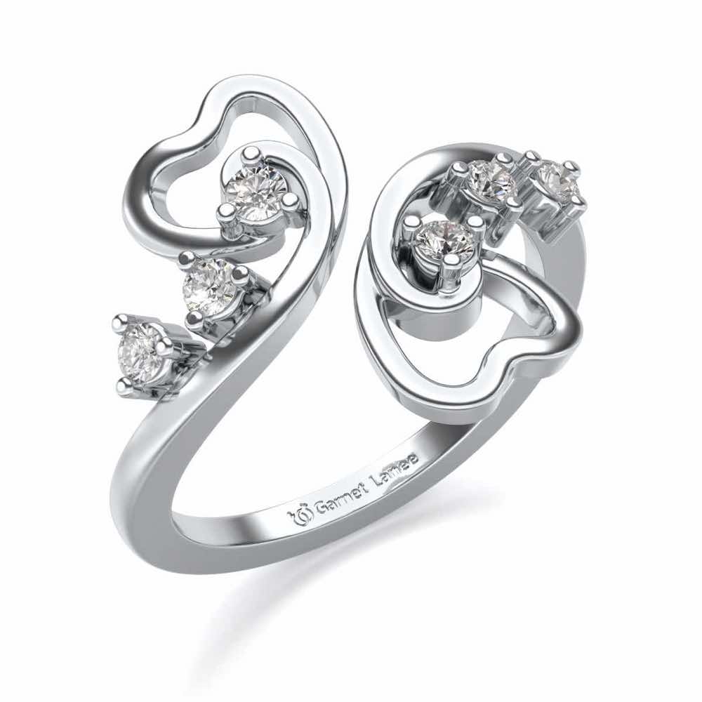 Dil Silver Ring - White Gold - Image 1