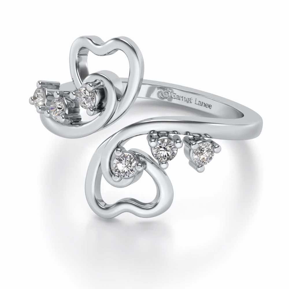 Dil Silver Ring - White Gold - Image 2