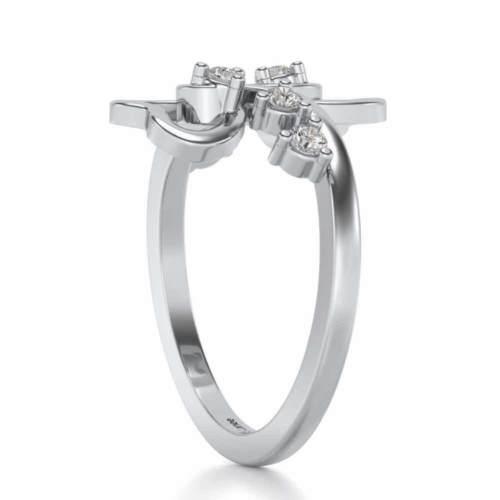 Dil Silver Ring - White Gold - Image 3