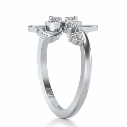 Dil Silver Ring - White Gold - Image 3