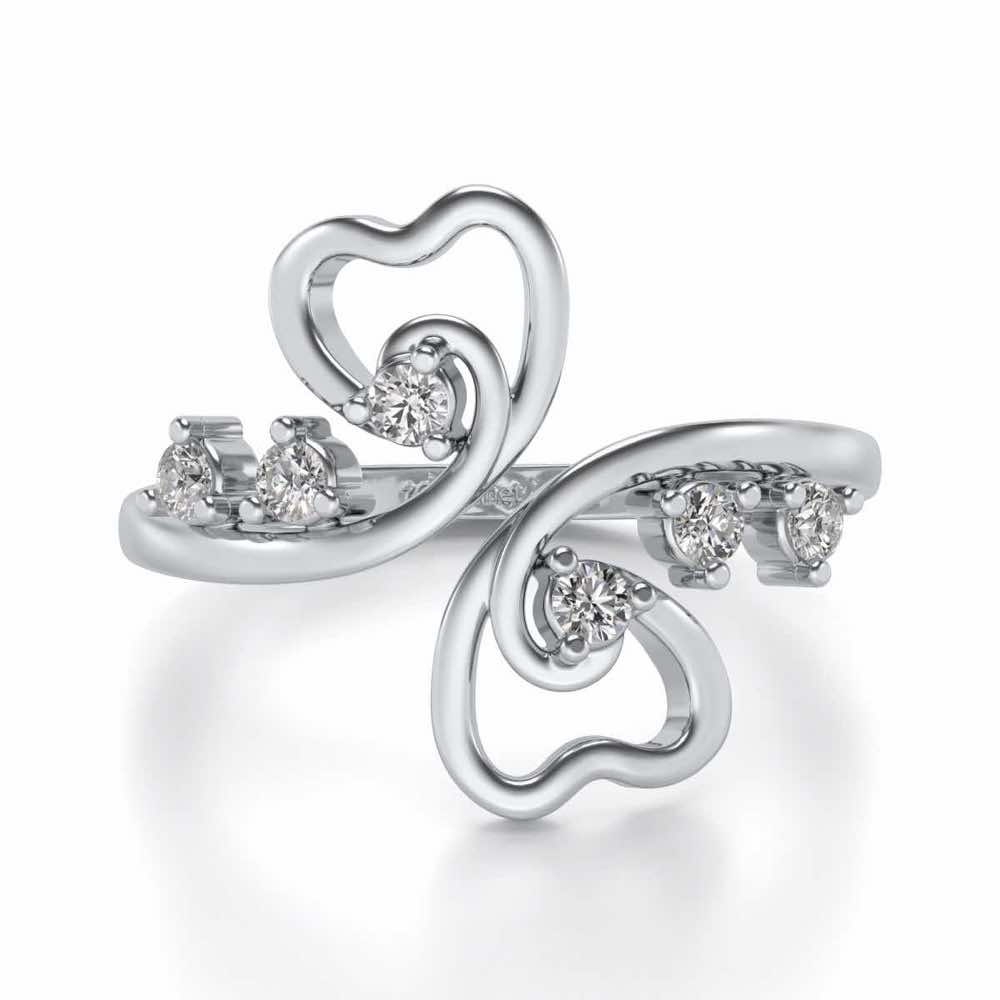 Dil Silver Ring - White Gold - Image 4