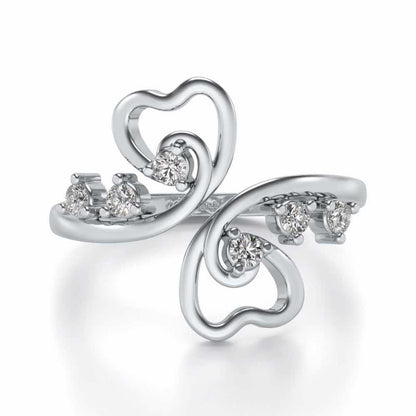 Dil Silver Ring - White Gold - Image 4