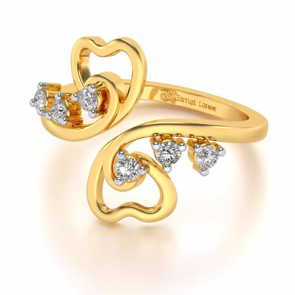 Dil Silver Ring - Yellow Gold - Image 2