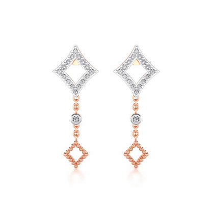 Dimant Silver Earrings - Rose Gold - Image 1