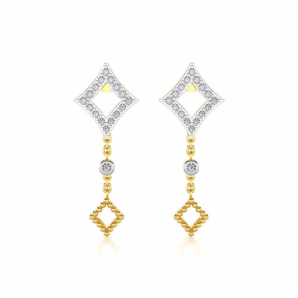 Dimant Silver Earrings - Yellow Gold - Image 1