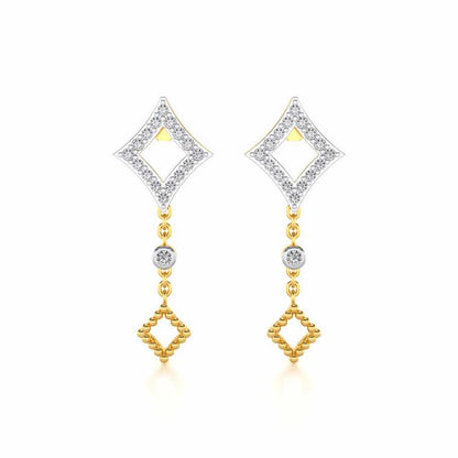 Dimant Silver Earrings - Yellow Gold - Image 1