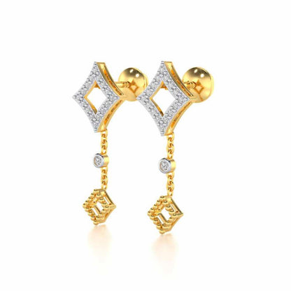 Dimant Silver Earrings - Yellow Gold - Image 3