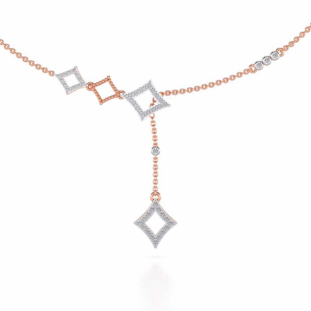 Dimant Silver Necklace - Rose Gold - Image 1