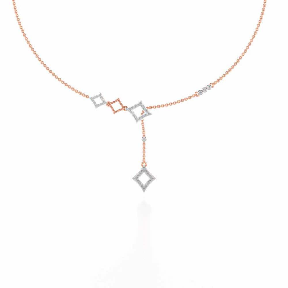 Dimant Silver Necklace - Rose Gold - Image 2