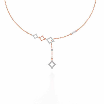 Dimant Silver Necklace - Rose Gold - Image 2
