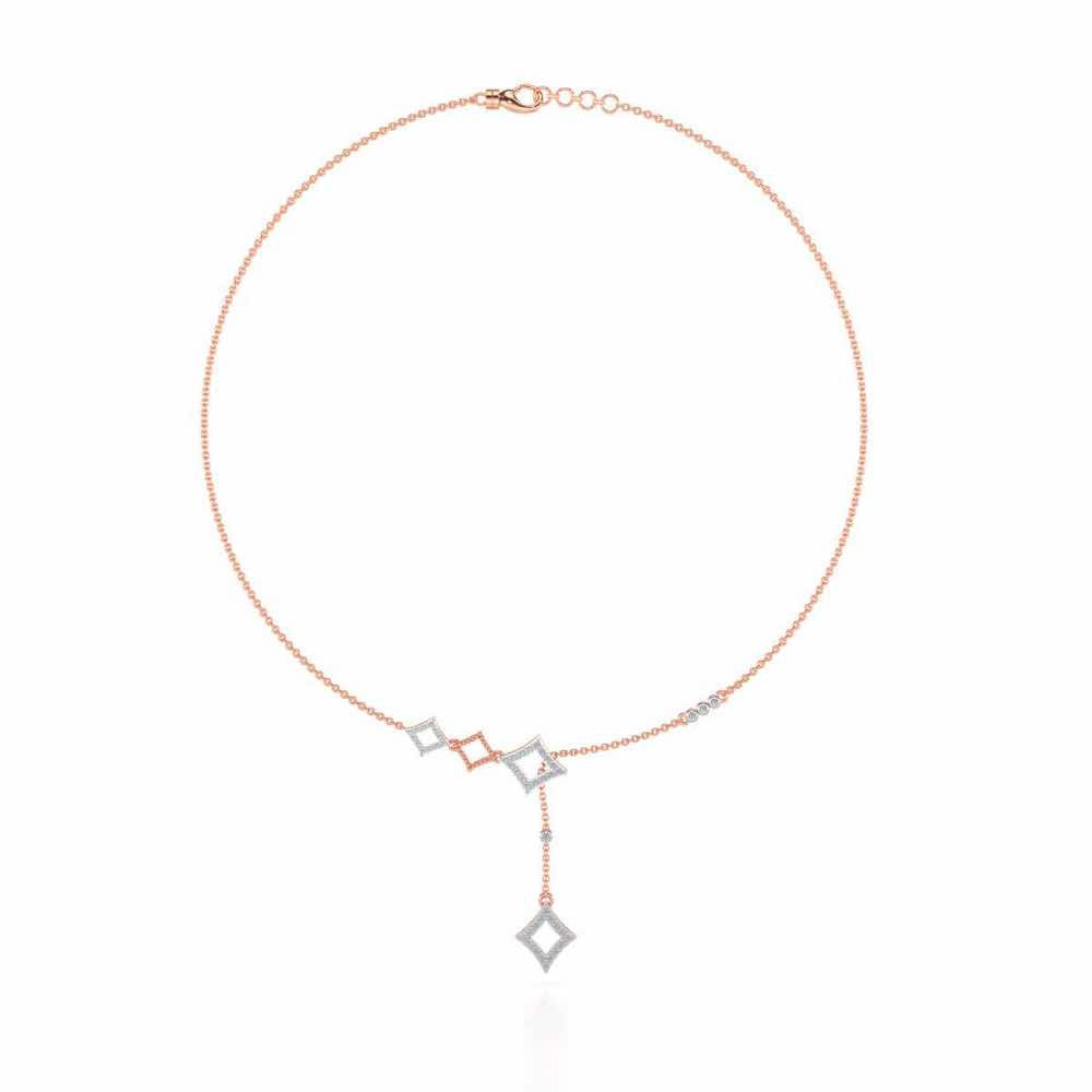 Dimant Silver Necklace - Rose Gold - Image 3