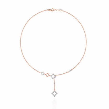 Dimant Silver Necklace - Rose Gold - Image 3