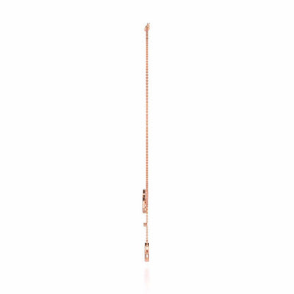 Dimant Silver Necklace - Rose Gold - Image 4