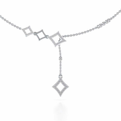 Dimant Silver Necklace - White Gold - Image 1