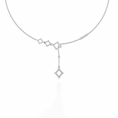 Dimant Silver Necklace - White Gold - Image 2