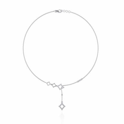Dimant Silver Necklace - White Gold - Image 3