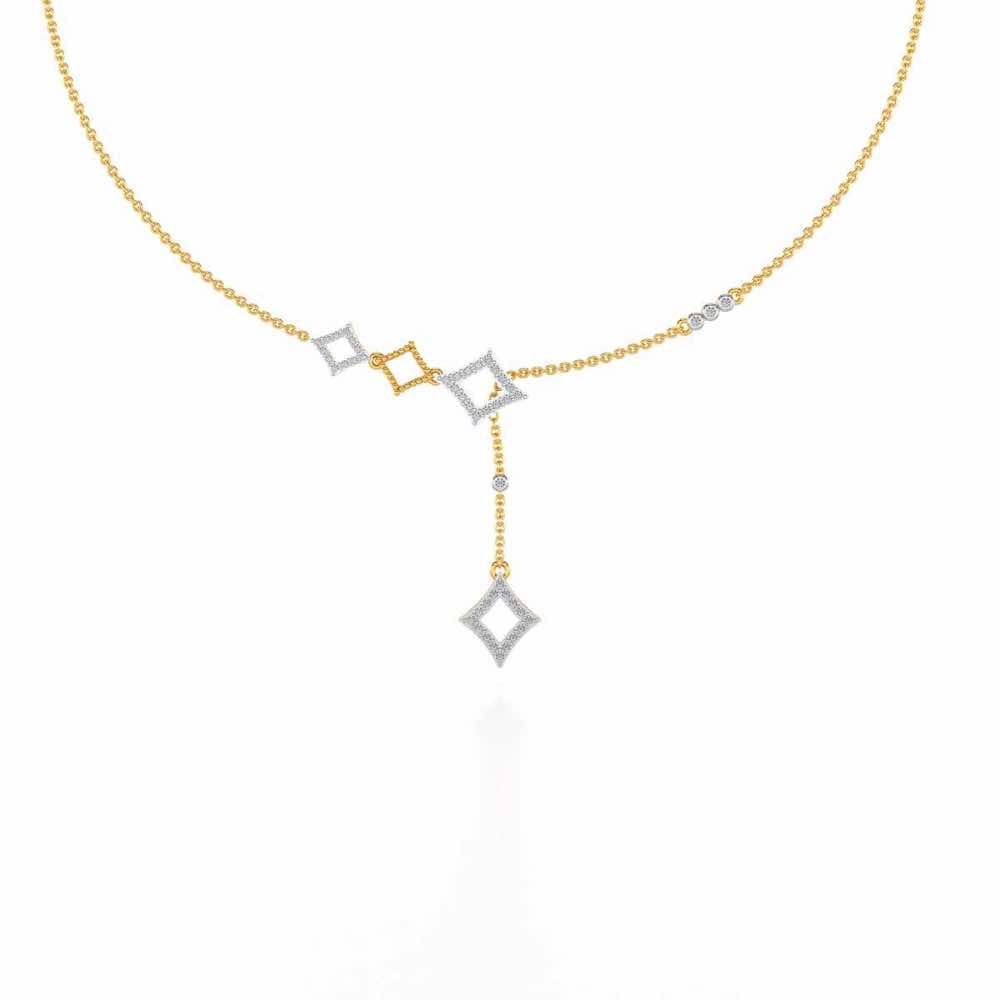 Dimant Silver Necklace - Yellow Gold - Image 2