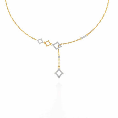 Dimant Silver Necklace - Yellow Gold - Image 2
