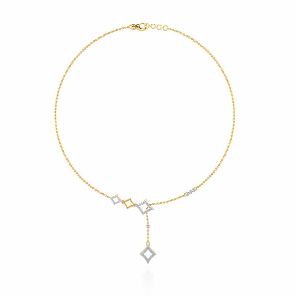 Dimant Silver Necklace - Yellow Gold - Image 3