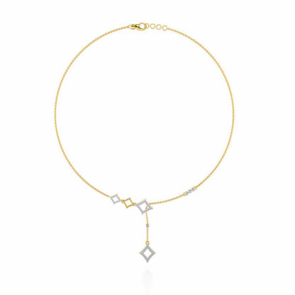 Dimant Silver Necklace - Yellow Gold - Image 3