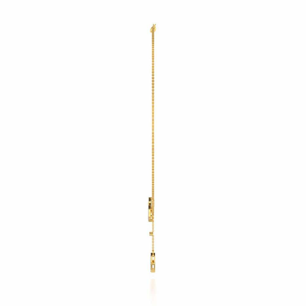 Dimant Silver Necklace - Yellow Gold - Image 4