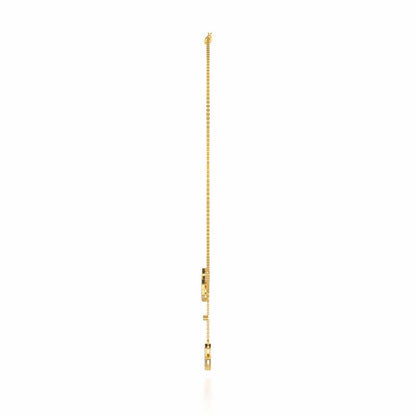 Dimant Silver Necklace - Yellow Gold - Image 4