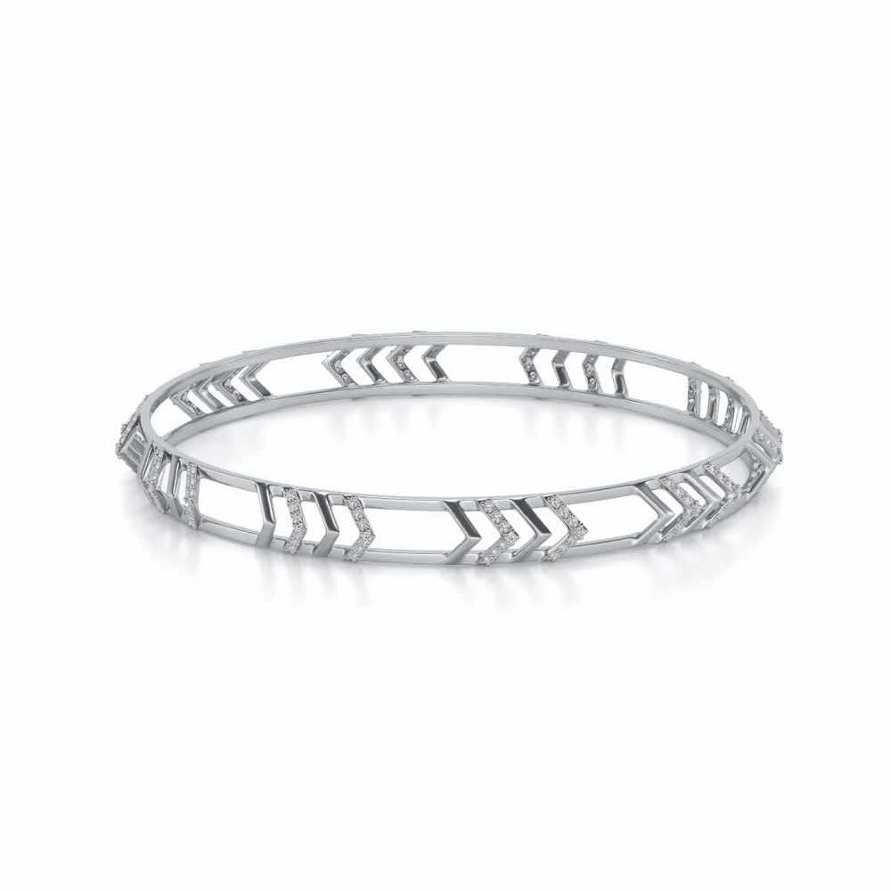 Direct Silver Bangles - White Gold - Image 2