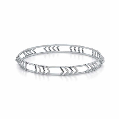 Direct Silver Bangles - White Gold - Image 2