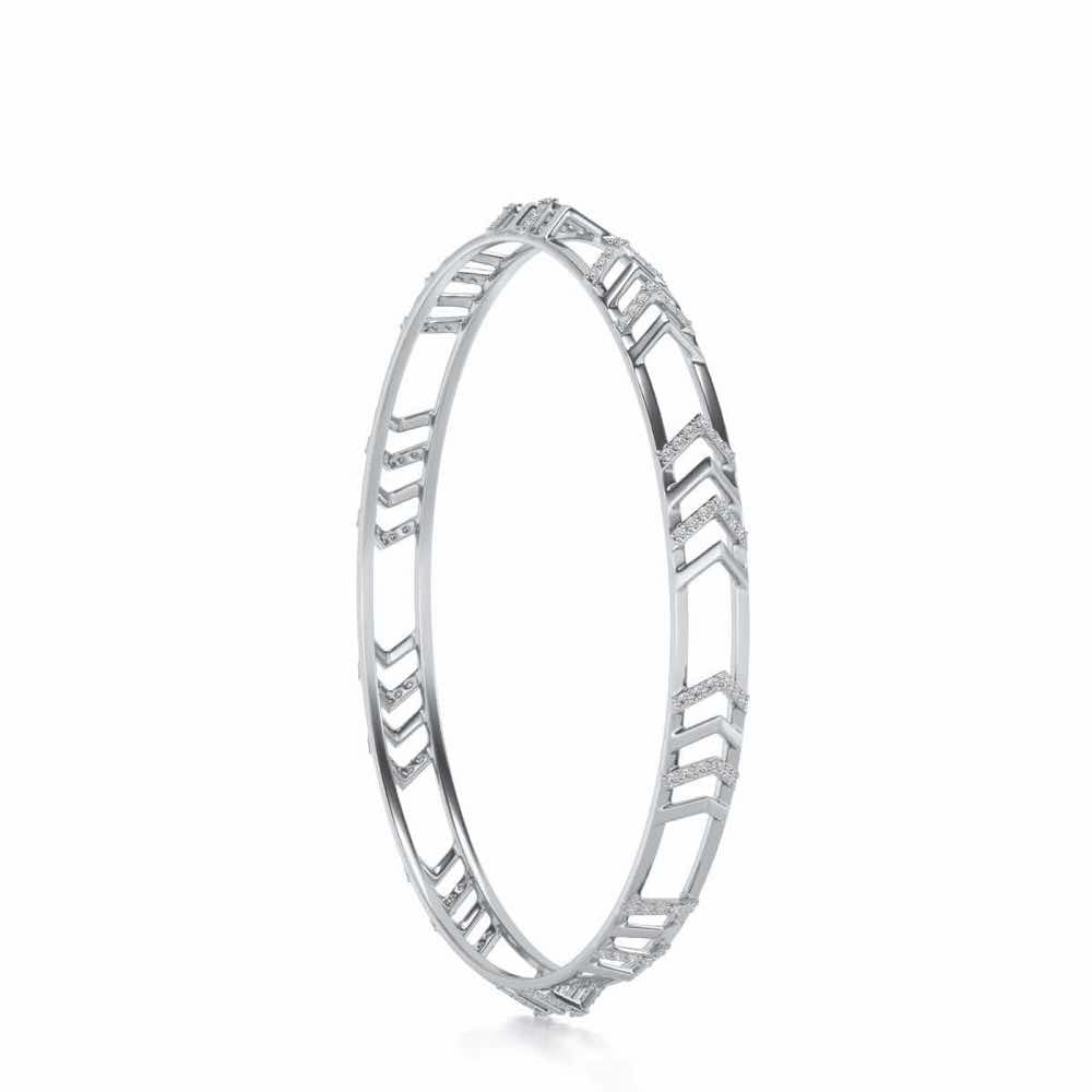 Direct Silver Bangles - White Gold - Image 3