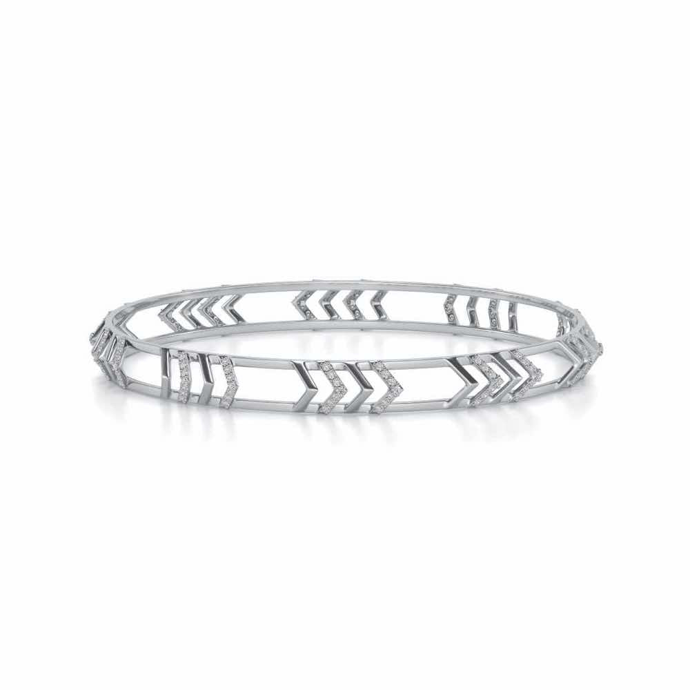 Direct Silver Bangles - White Gold - Image 4