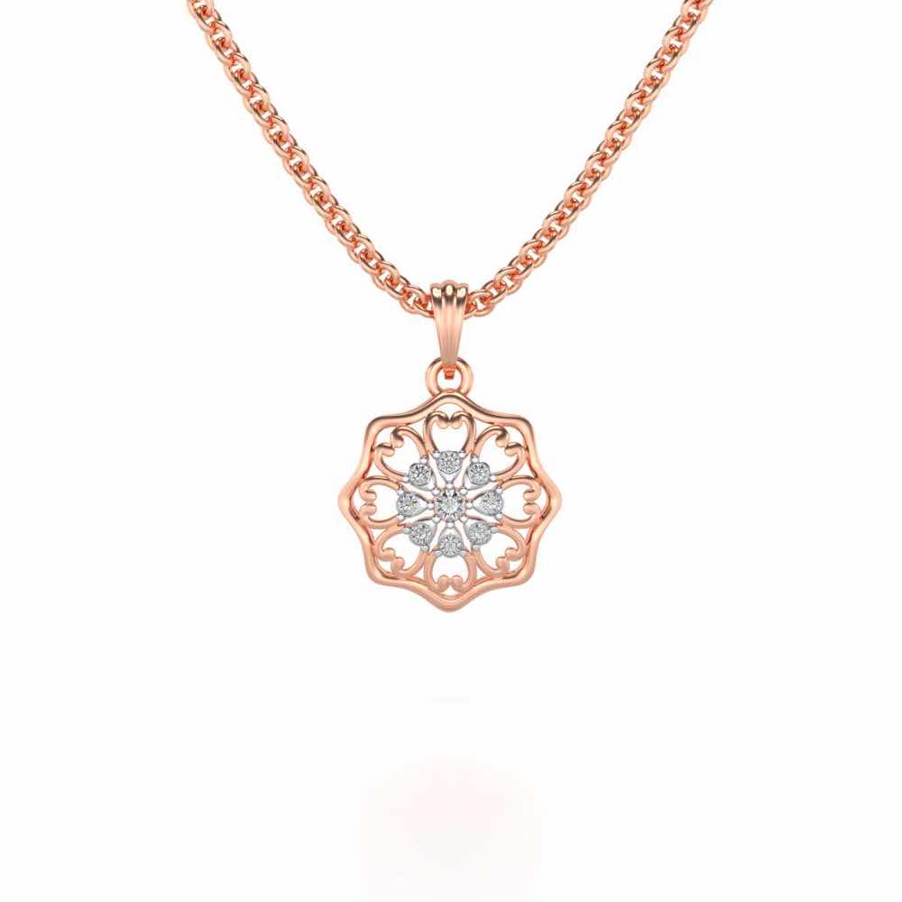 Disperse Love Silver Pendant - Rose Gold - Image 1