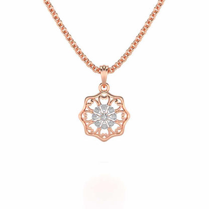 Disperse Love Silver Pendant - Rose Gold - Image 1