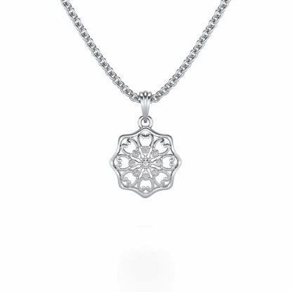 Disperse Love Silver Pendant - White Gold - Image 1