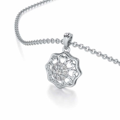 Disperse Love Silver Pendant - White Gold - Image 2