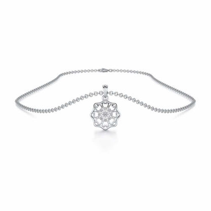 Disperse Love Silver Pendant - White Gold - Image 3
