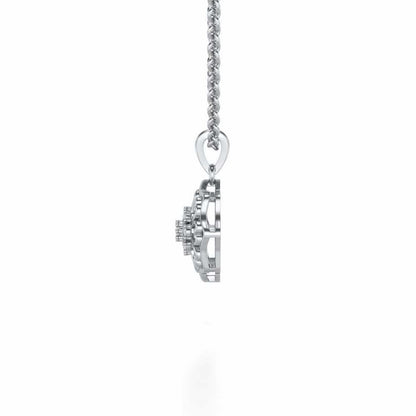 Disperse Love Silver Pendant - White Gold - Image 4