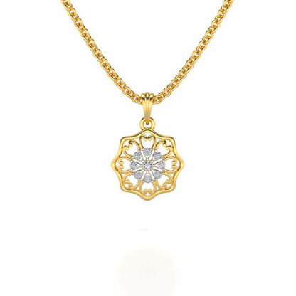 Disperse Love Silver Pendant - Yellow Gold - Image 1